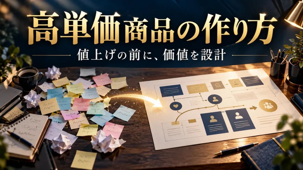 高単価商品の作り方｜提供範囲と価格を決める設計シート