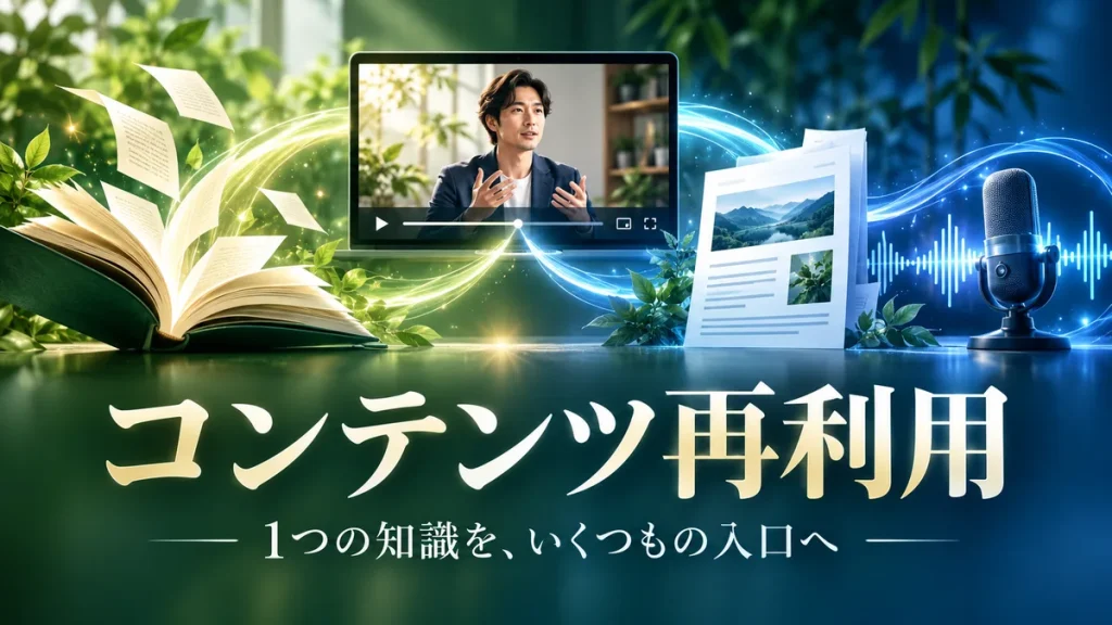 コンテンツ再利用の進め方｜講座を本・ブログ・音声へ変える例